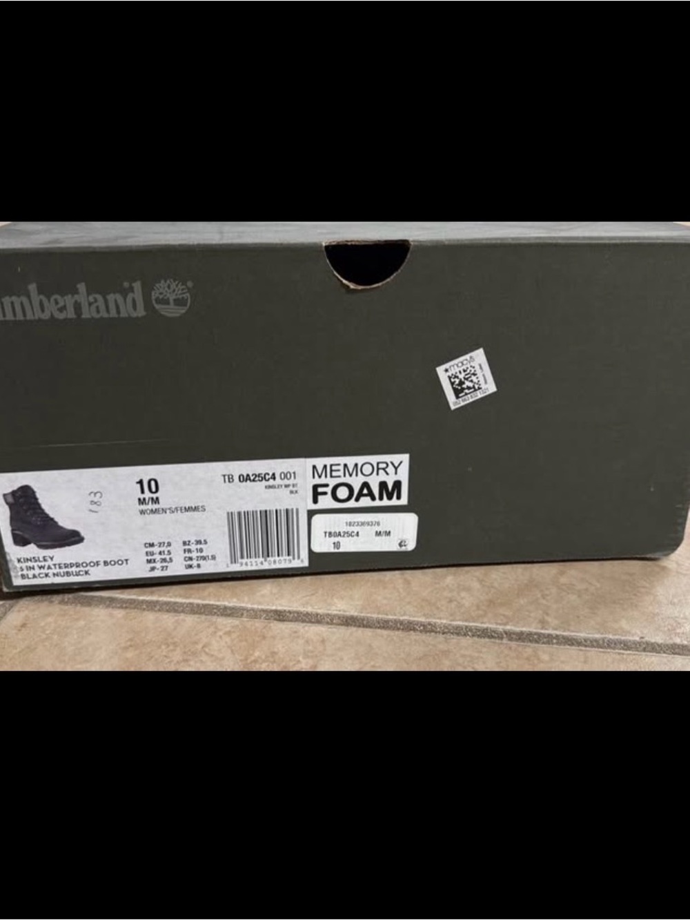 Women’s Timberland Black Lace-Up Mid Heel Boots - Picture 4 of 4